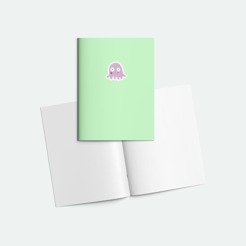 Sevimli Ahtapot Zımbalı A5 Not Defteri