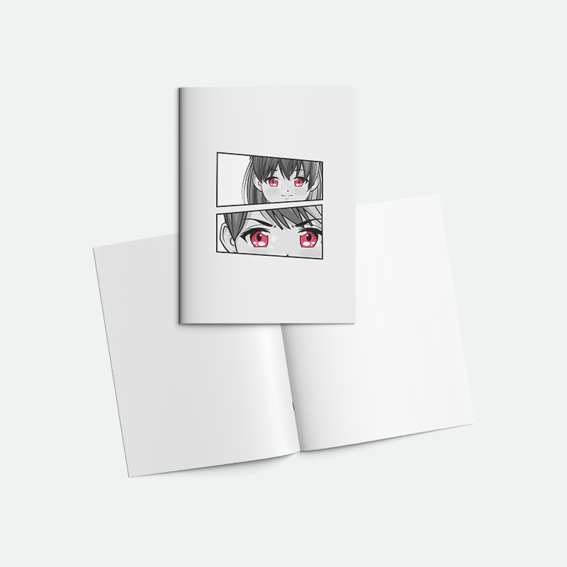 Anime Baskılı Zımbalı A5 Not Defteri