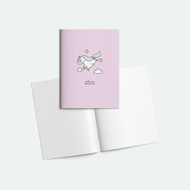 Unicorn Zımbalı A5 Not Defteri