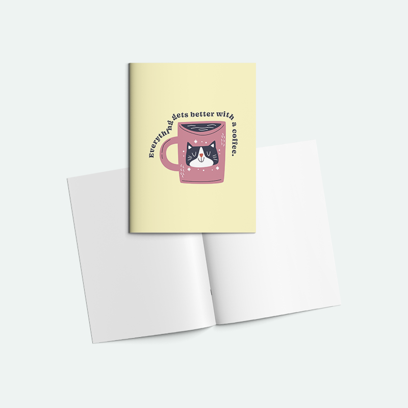 Kahve Zımbalı A5 Not Defteri