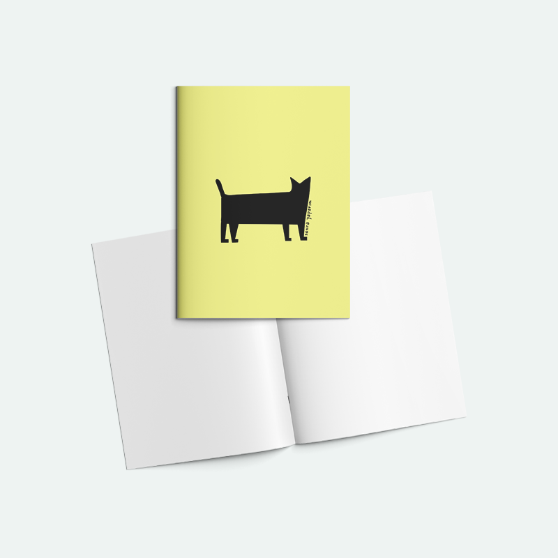 Siyah Kedi Zımbalı A5 Not Defteri