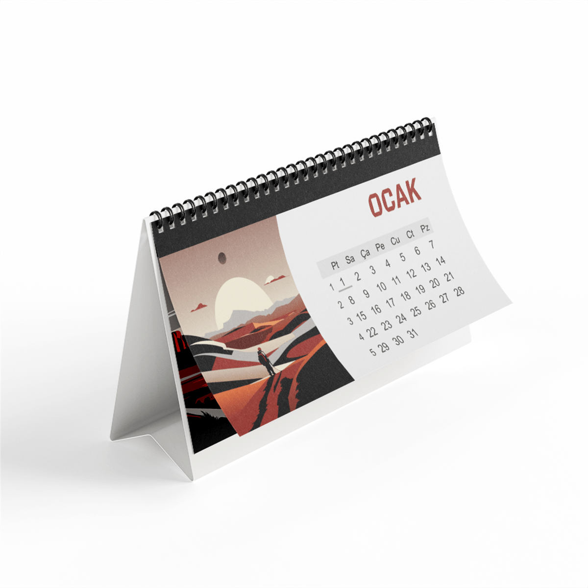 Gezgin Temalı Masaüstü Takvim