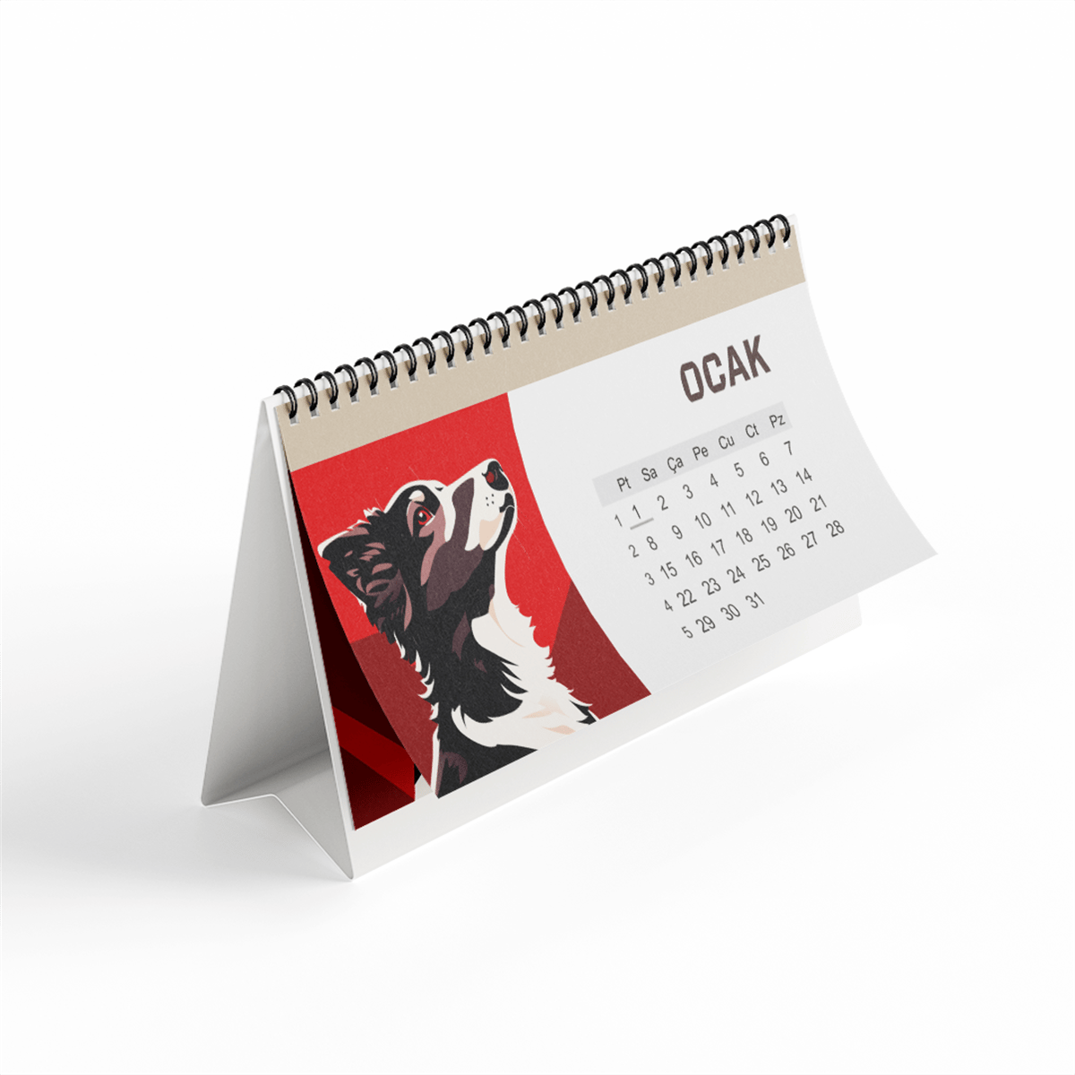 Köpek Temalı Masaüstü Takvim