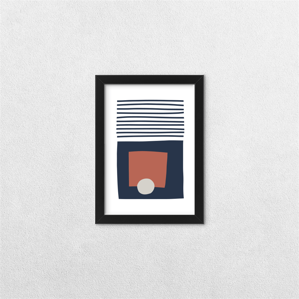 Minimal Tasarım 2 Çerçeveli Tablo – 13×18 cm Siyah