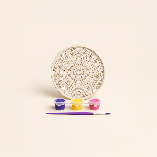 Desenli Sunumluk Beton Taş Boyama Seti