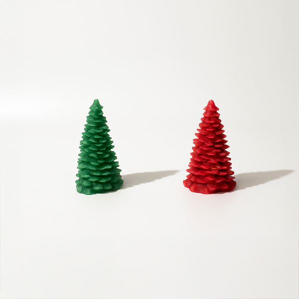 Dekoratif Mum Yılbaşı Çam Ağacı 2’li Set