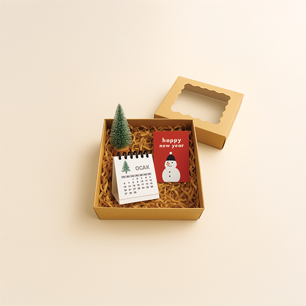 Yılbaşı Özel Çam Ağacı Konsept Hediye Kutusu