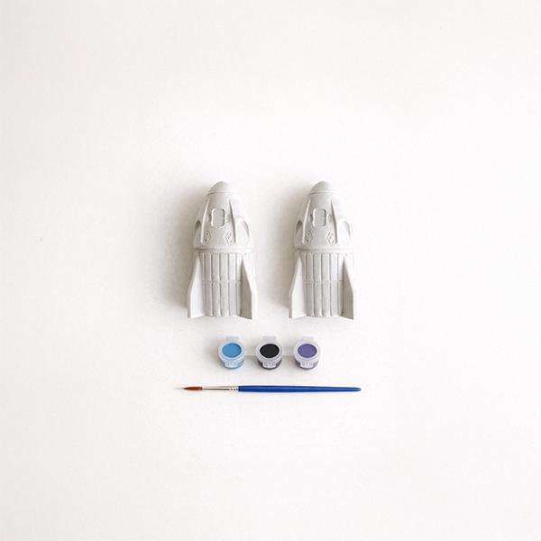 Uzay Mekiği Beton Taş Boyama Seti